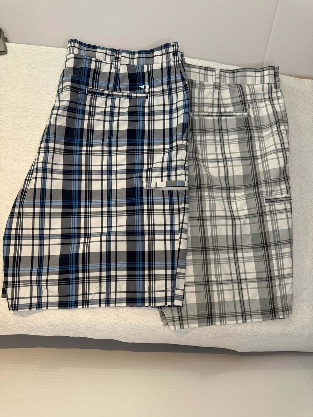 Set of 2 Grand Slam Performance Golf Shorts Men Size 42 Plaid Bermuda Casual